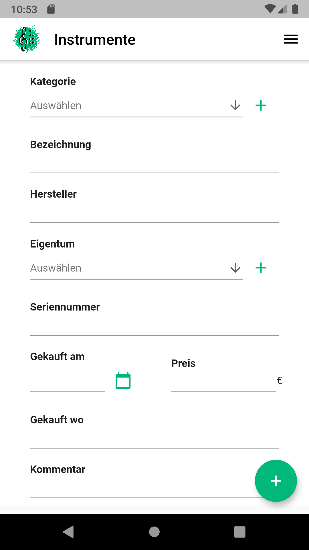 Instrumente erstellen